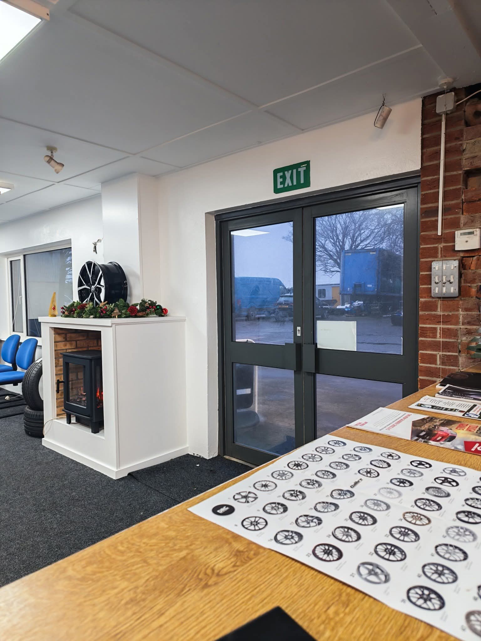 Customer waiting area